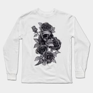 Rose Skull Long Sleeve T-Shirt